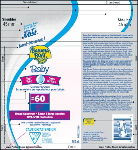 Banana Boat Baby Tear Free Sunscreen SPF 60 포장