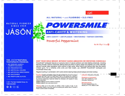 Jason Powersmile Anticavity ,Whitening Powerful Peppermint packaging