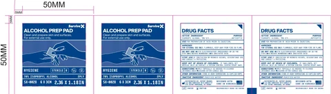 SurviveX Alcohol Prep Pad 포장