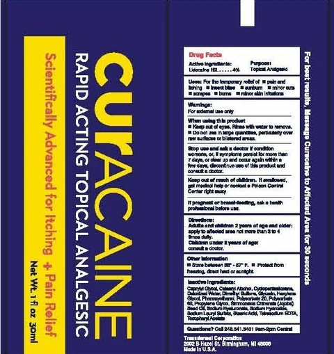 CURACAINE packaging