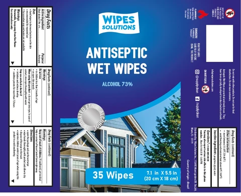 Wipes Solutions Antiseptic Wet Wipes packaging