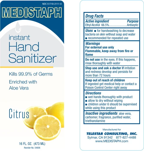Instant Hand Sanitizer Citrus Scent packaging