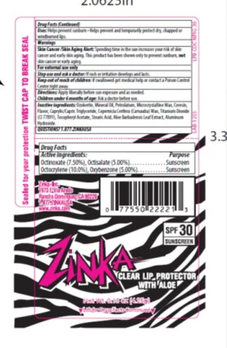 Zinka Lip Protector SPF 30 Lip Balm 포장