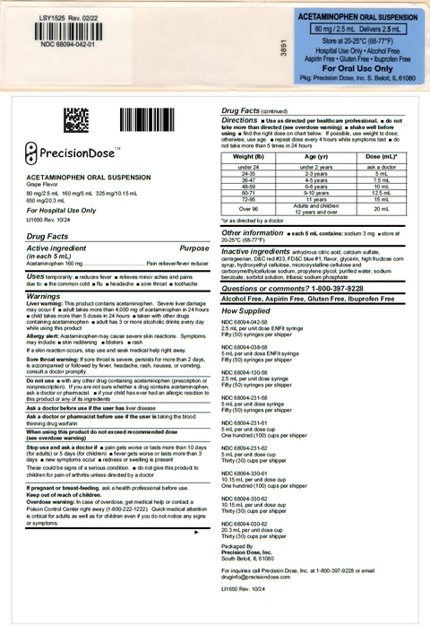 Acetaminophen packaging