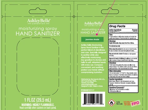AshleyBelle Moisturizing Hand Sanitizer Jasmine Shade 포장