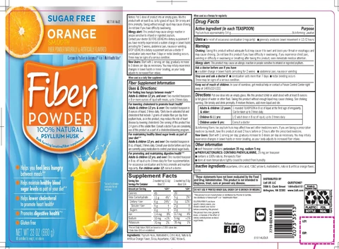 LIDL Orange Smooth Fiber Powder Sugar Free Naturally and Artificially Flavored packaging