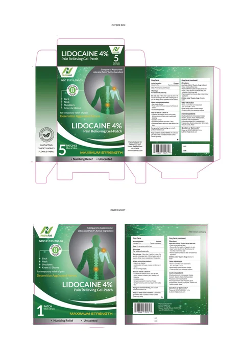 Lidocaine Pain Relieving Gel-Patch packaging