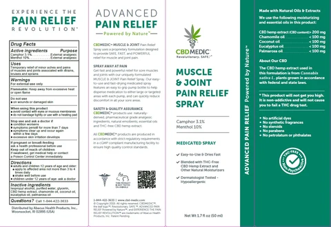 CBDMEDIC Muscle and Joint Pain Relief packaging
