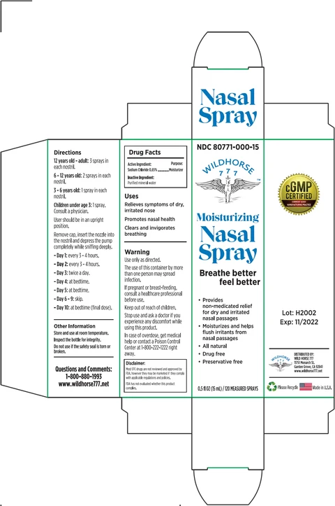 Wild Horse 777 Moisturizing Nasal packaging