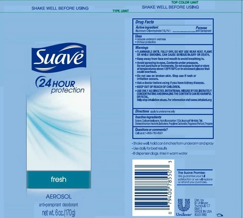 Suave24 Hour Fresh Antiperspirant 포장