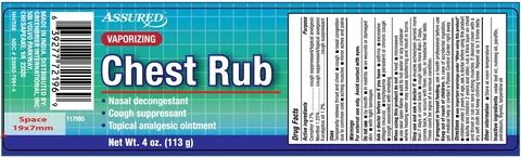 Assured Vaporizing Chest Rub 포장