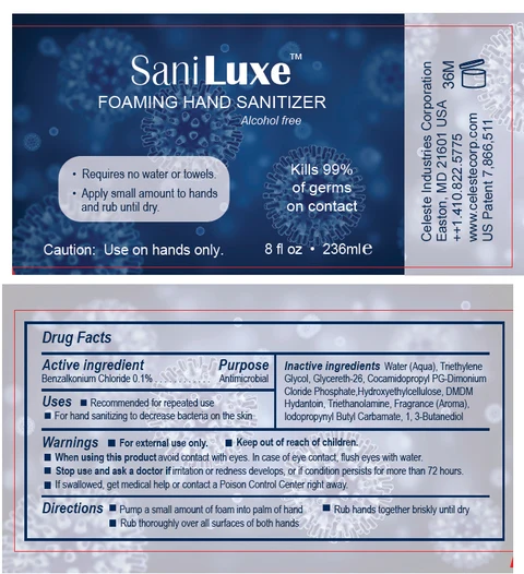 Sani Luxe Foaming Hand Sanitizer Alcohol Free 포장