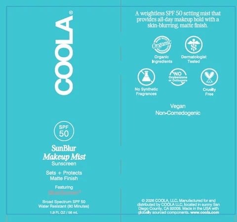 COOLA SunBlur Makeup Mist SPF 50 packaging