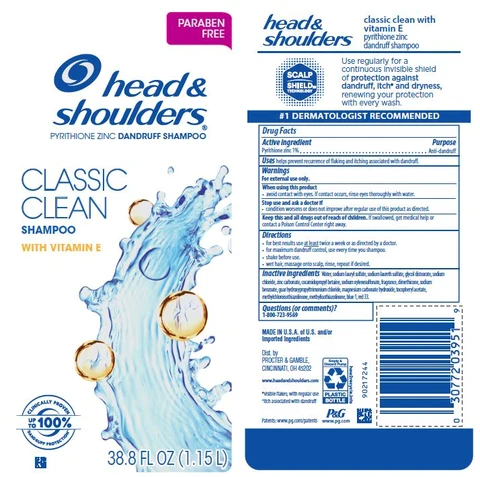 Head and Shoulders Classic Clean with Vitamin E packaging