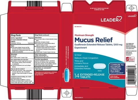 Leader Mucus Relief packaging