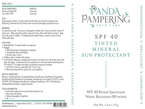 Tinted Mineral Sun Protectant packaging