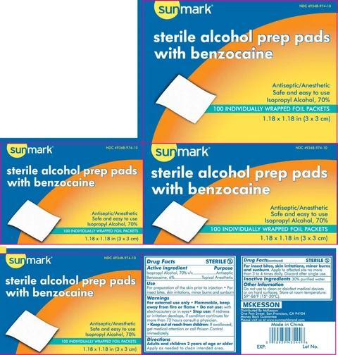 Isopropyl Alcohol with Benzocaine 포장