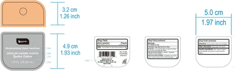 B-Pure Moisturizing Hand Sanitizer, Brazilian Caramel Scented 포장