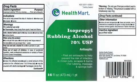 Health Mart Alcohol Isopropyl Rubbing 70 Percent packaging
