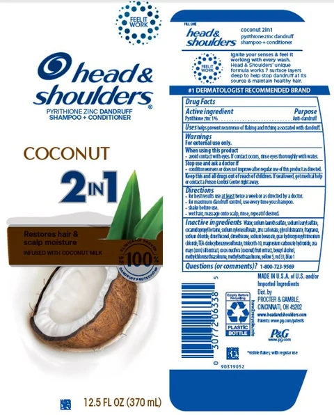 Head and Shoulders Coconut 2in1 packaging