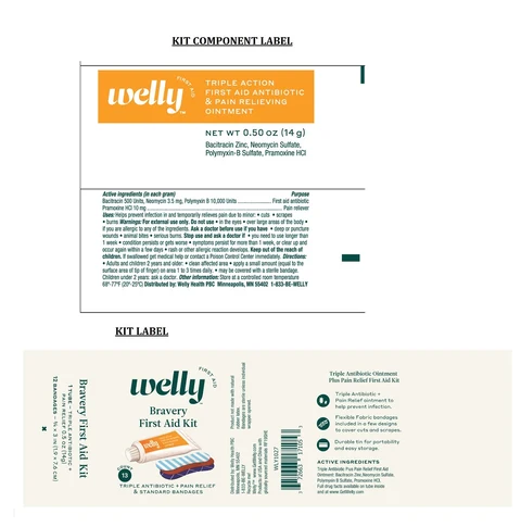Welly Bravery First Aid Kit packaging