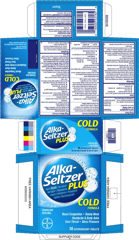 Alka-Seltzer Plus Cold Medicine Sparkling Original 포장