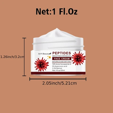 Anyi Beauty Peptides Smoothes Wrinkles Face Cream 포장