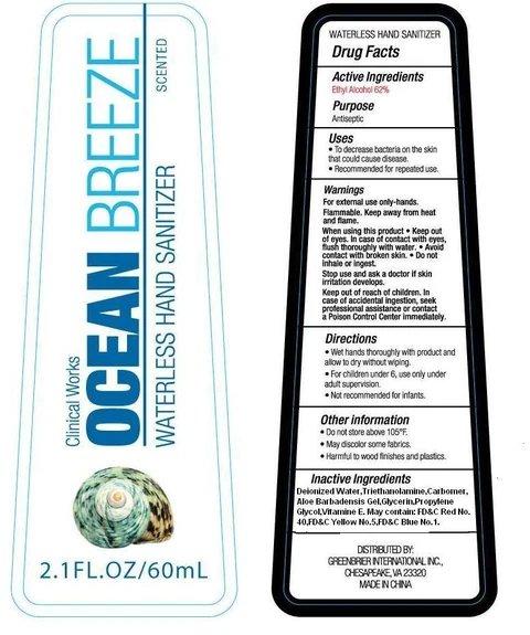 Clinical Works Ocean Breeze Waterless Hand Sanitizer 포장