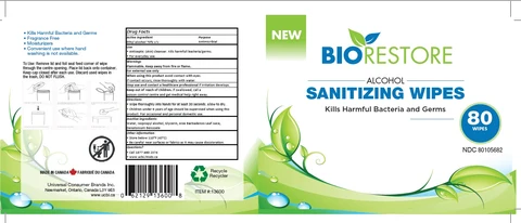 BioRestore Hand Sanitizing Wipes 포장