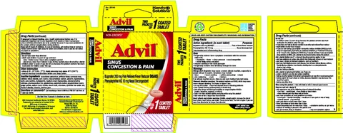 Advil Sinus Congestion and Pain Relief 포장