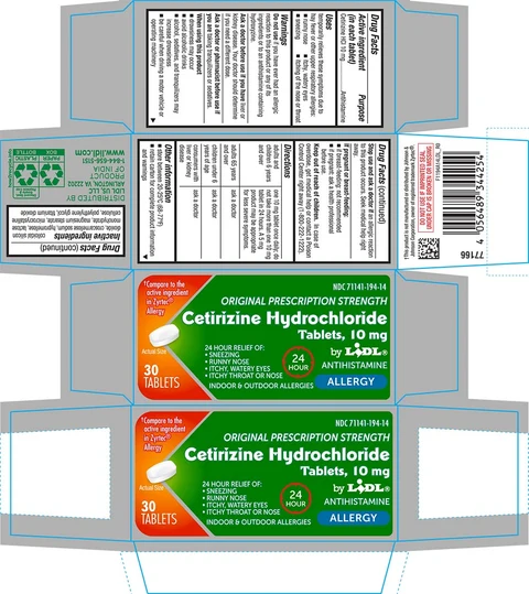 Cetirizine Hydrochloride 포장