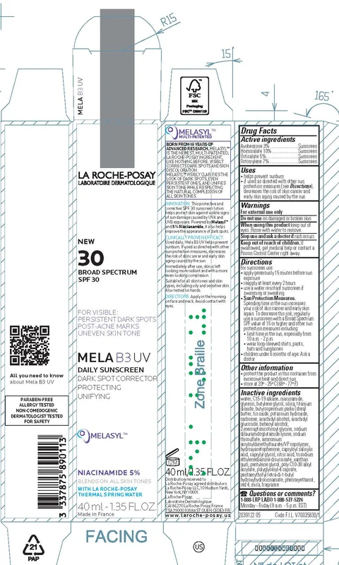 La Roche Posay Laboratoire Dermatologique Mela B3 UV Daily Sunscreen Broad Spectrum SPF 30 packaging