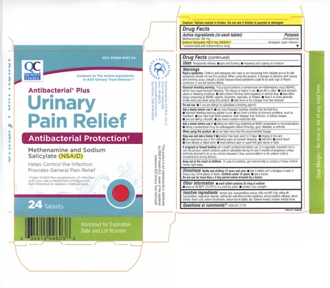 Quality Choice Antibacterial Plus Urinary Pain Relief 포장