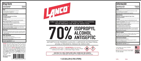 Lanco 70 Isopropyl Alcohol Antiseptic packaging