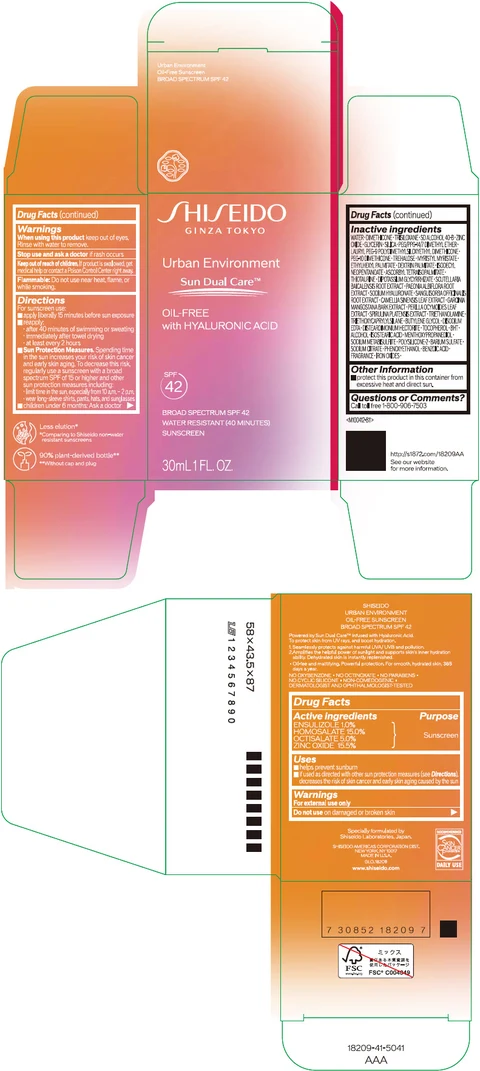 SHISEIDO URBAN ENVIRONMENT Oil-Free SUNSCREEN SPF 42 포장