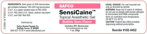 Topical Anesthetic Bubble Gum packaging
