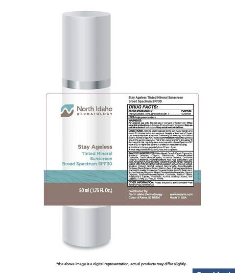 Stay Ageless Tinted Mineral Sunscreen Broad Spectrum SPF 30 packaging