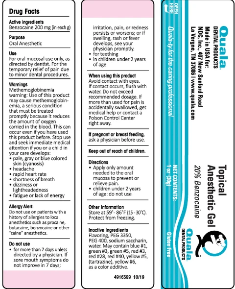 Quala Topical Anesthetic Gel 포장