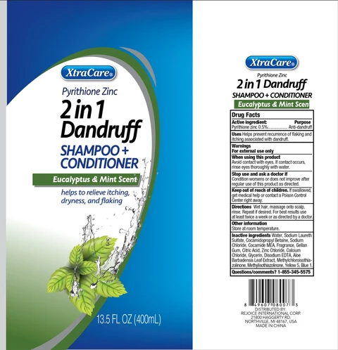 13.5oz 2 In 1 Dandruff Hair Cleanse and Conditioner - Eucalyptus and Mint 포장