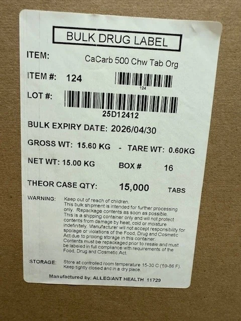 Calcium Carbonate 포장