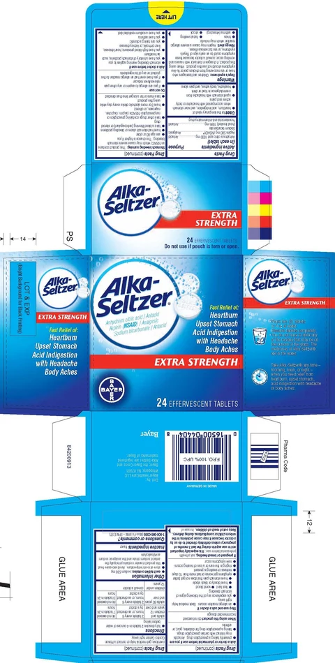 Alka-Seltzer Extra Strength 포장
