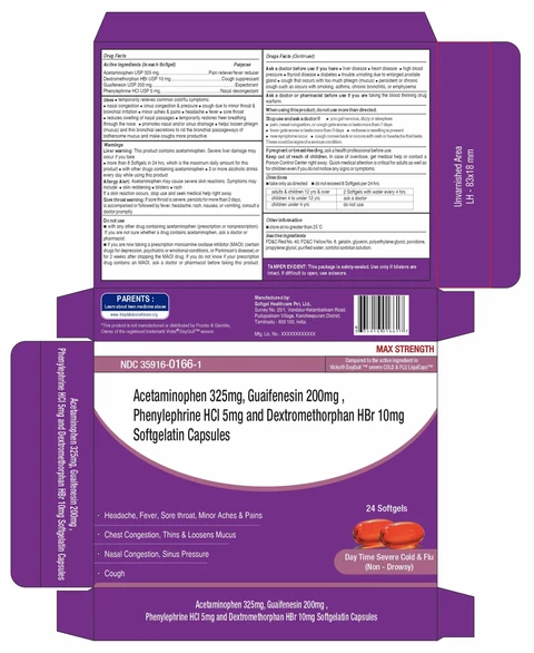 Acetaminophen, Guaifenesin, Phenylephrine Hcl and Dextromethorphan HBr 포장