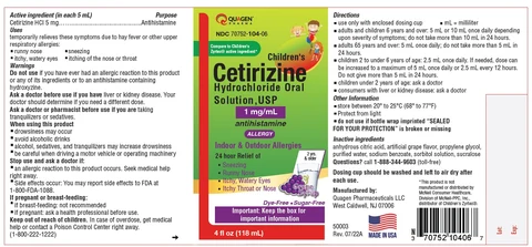 CETIRIZINE HYDROCHLORIDE 포장