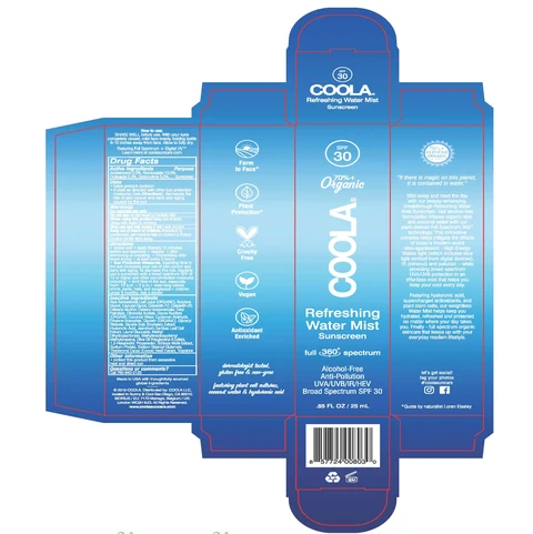 COOLA Refreshing Water Mist SunscreenSPF 30 packaging