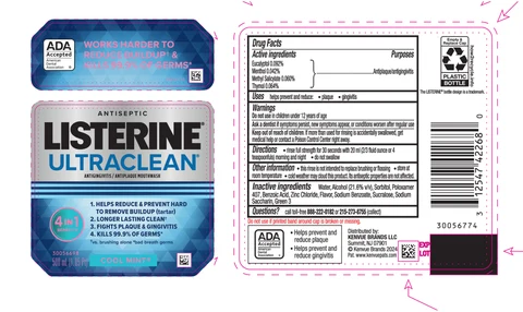 Listerine Ultraclean AntisepticCool Mint packaging