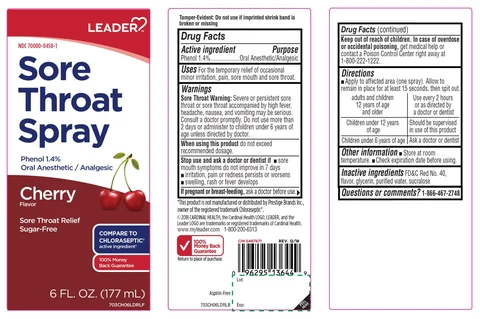Sore Throat Relief Cherry Flavor packaging