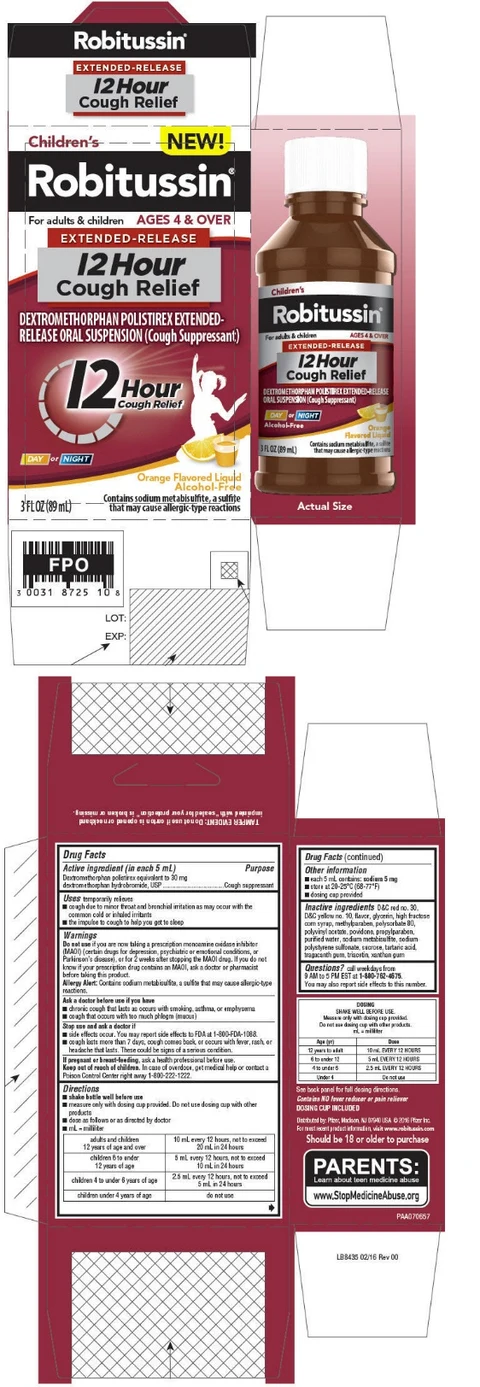 Childrens Robitussin 12 Hour Cough Relief packaging