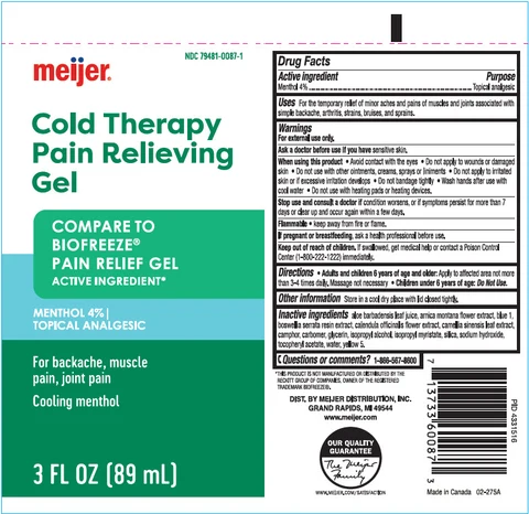 meijer Cold Therapy Pain Relievinganalgesic 포장