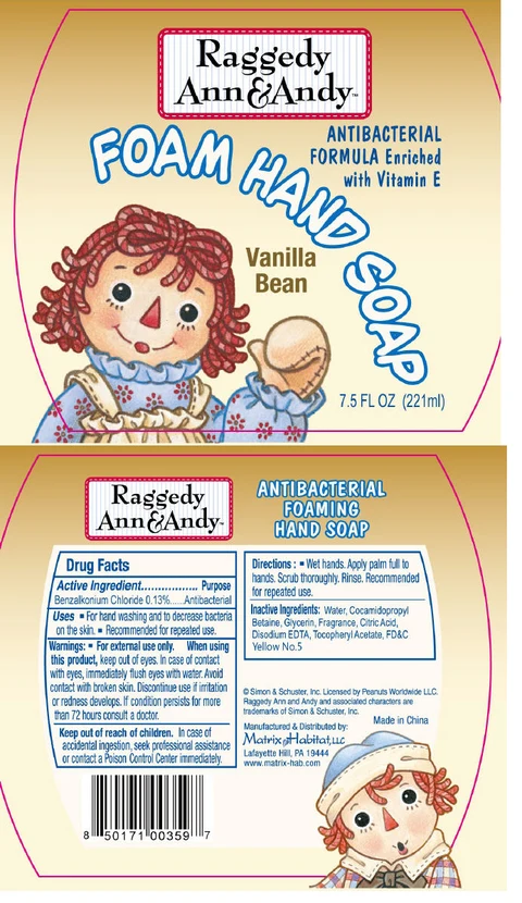 Raggedy Ann and Andy Foam Vanilla Bean 포장
