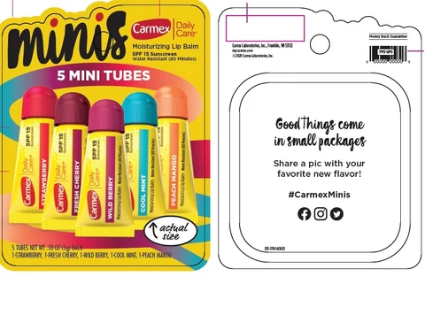Carmex Daily Care Moisturizing Lip Balm SPF 15 Minis 포장